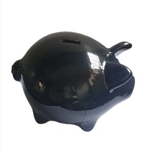 Piggy Bank - Ceramic (Crystal black collection-Large)